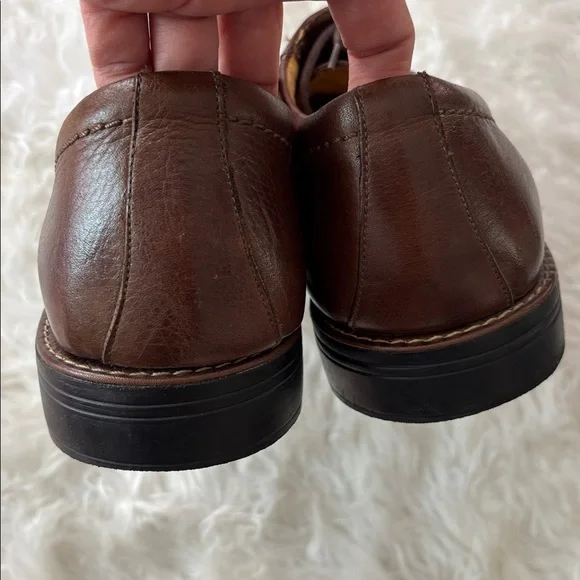 Sandro Moscolini Brown Leather Oxfords Loafers Dress Shoes Sz 14